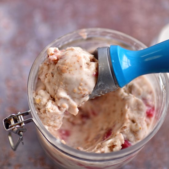 rhubarb crumble ice cream