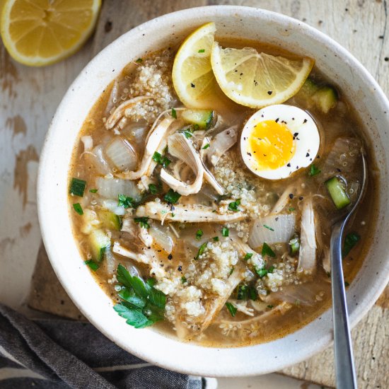 Lemon Quinoa Chicken Soup