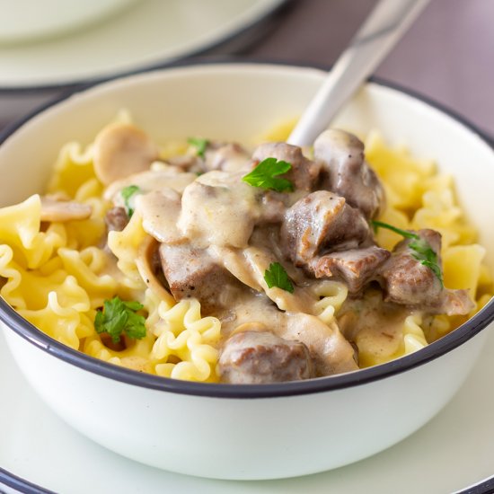 instant pot beef stroganoff