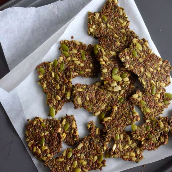 Fermented Herb Seed Crackers