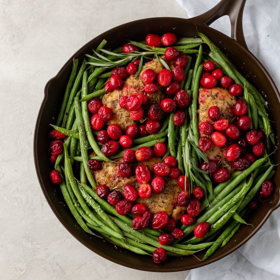 Balsamic Cranberry Chicken Skillet