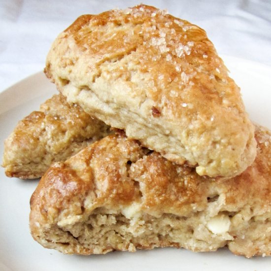 Applesauce & White Chip Scones