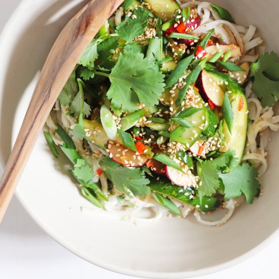 Sesame Udon Noodles Salad