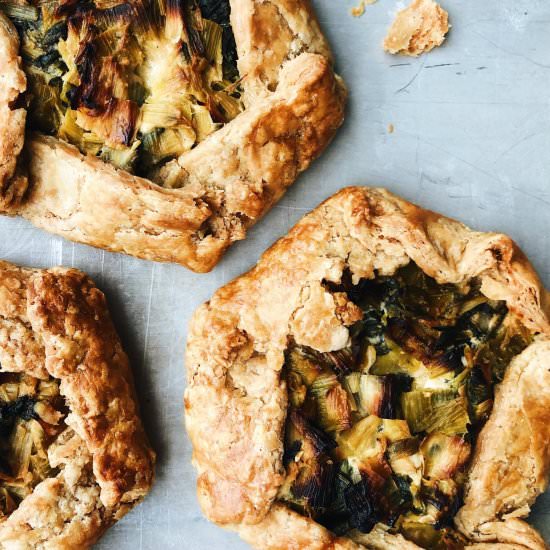 Spinach, Leek + Goat Cheese Galette