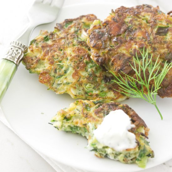 Gluten free zucchini fritters