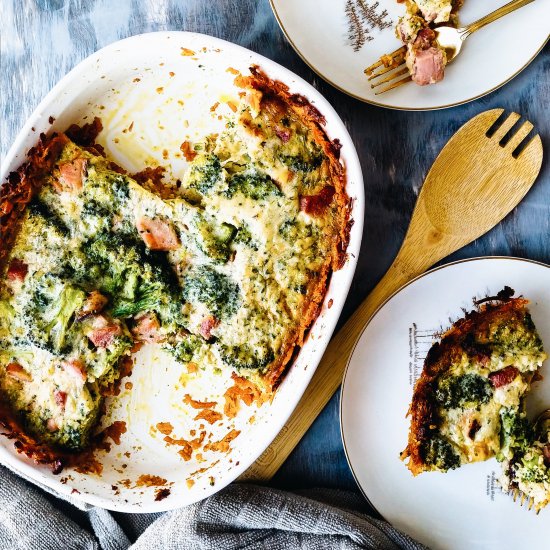 Creamy Quiche & Sweet Potato Crust