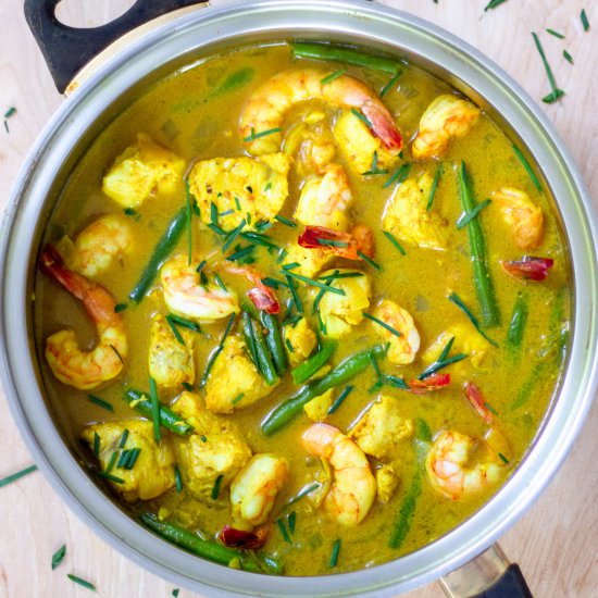 Mild Shrimp Haddock Curry