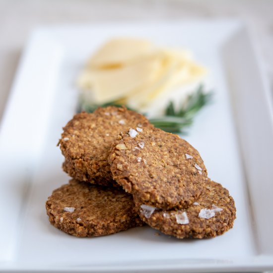 Rosemary Oat Crackers