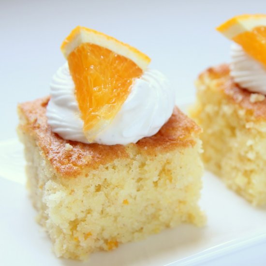 Semolina Orange Cake with Coconut