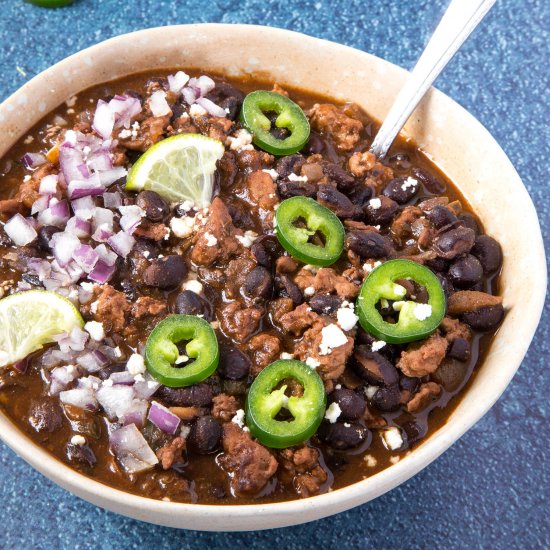 Easy Zesty Black Bean Chili