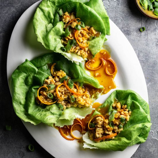 Orange Chicken Lettuce Cups