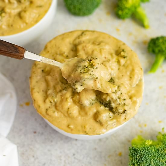 Cheesy Broccoli Cauliflower Soup