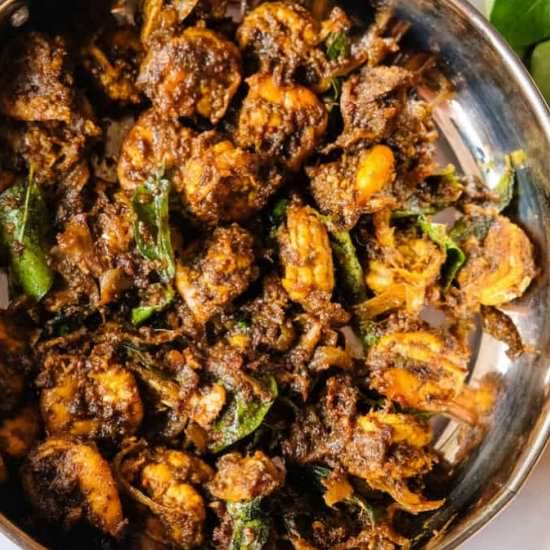 Curry Leaves Prawn Fry