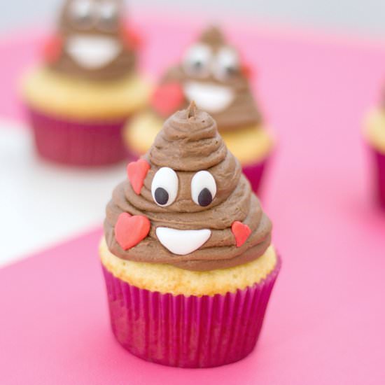 Poop Emoji Cupcakes