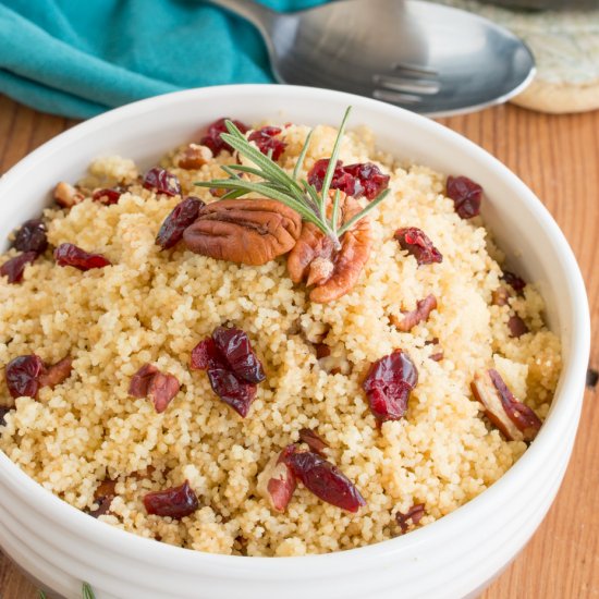 Couscous with Pecans and Cranberrie