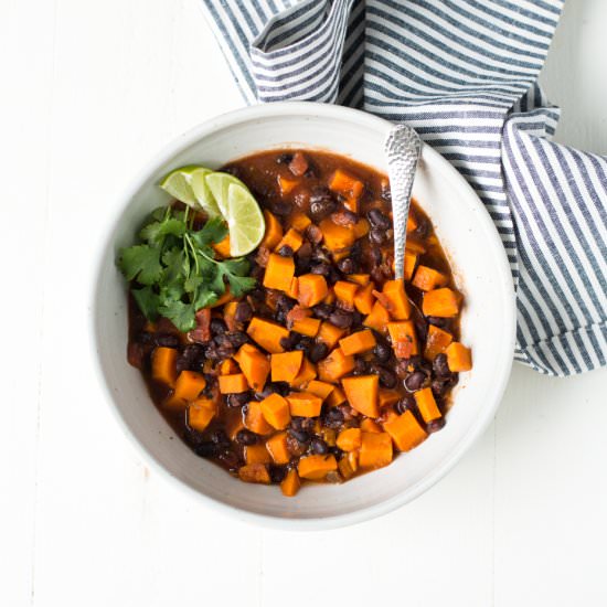 Black Bean Sweet Potato Chili