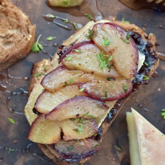 Roasted plum grilled cheese