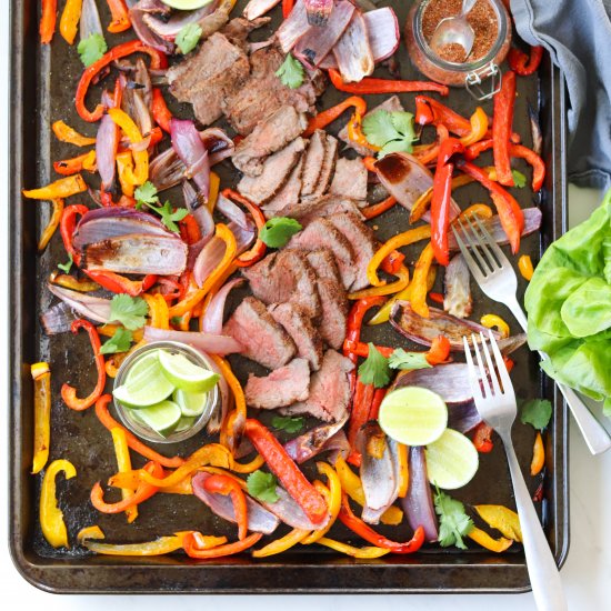 Sheetpan Steak Fajitas (Whole30)