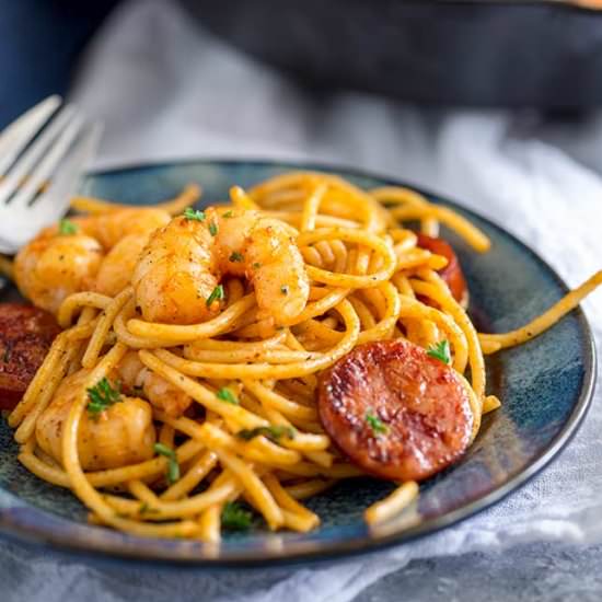 Shrimp and Chorizo Pasta