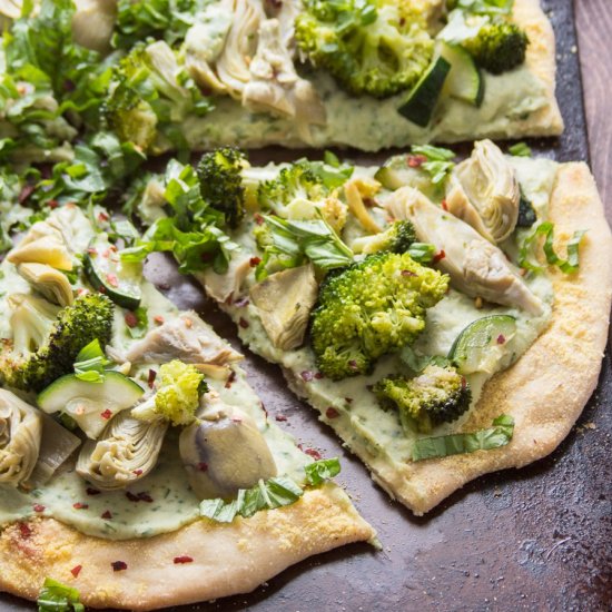 Vegan Green Goddess Pizza