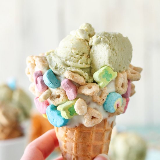 Lucky Charms Cereal Milk Ice Cream