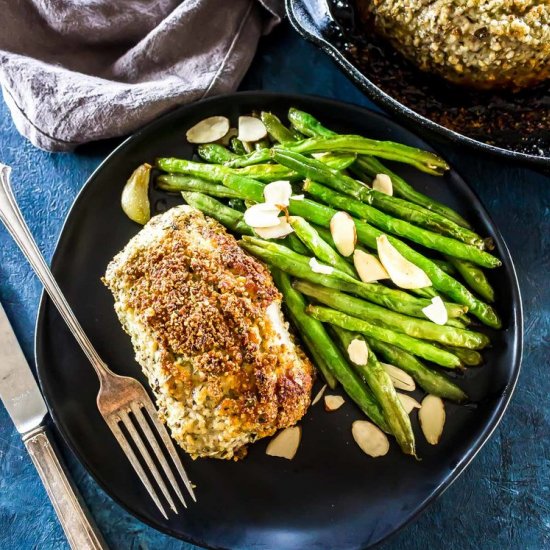 Keto Parmesan Crusted Pork Chops