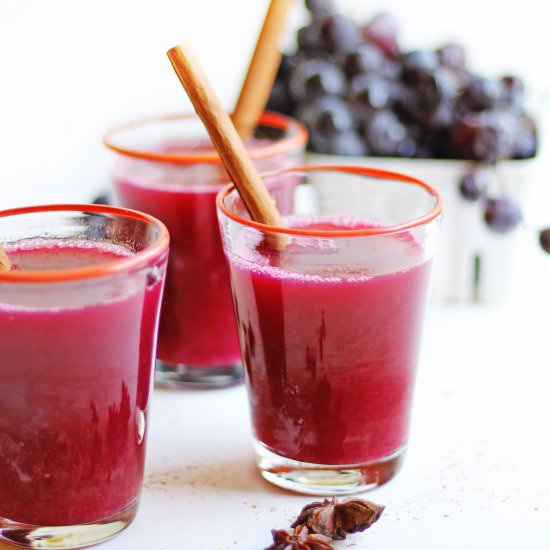 Mulled concord grape cider