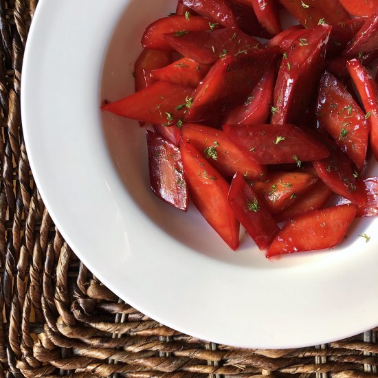 Blood Orange Glazed Carrots