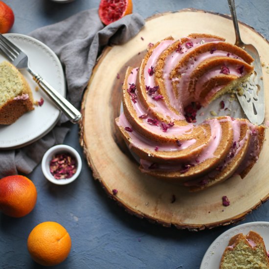 blood orange poppyseed bundt cake