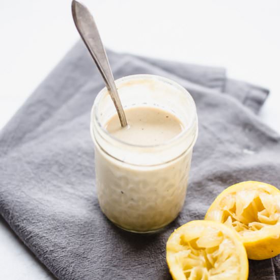 5 Ingredient Lemon Tahini Dressing