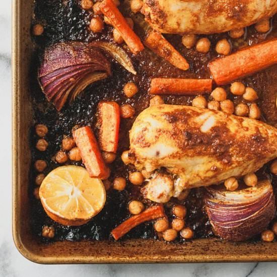 Sheet Pan Moroccan Chicken