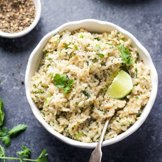 Instant Pot Cilantro Lime Brown Rice