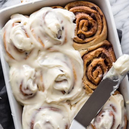 Chocolate Chip Cinnamon Rolls