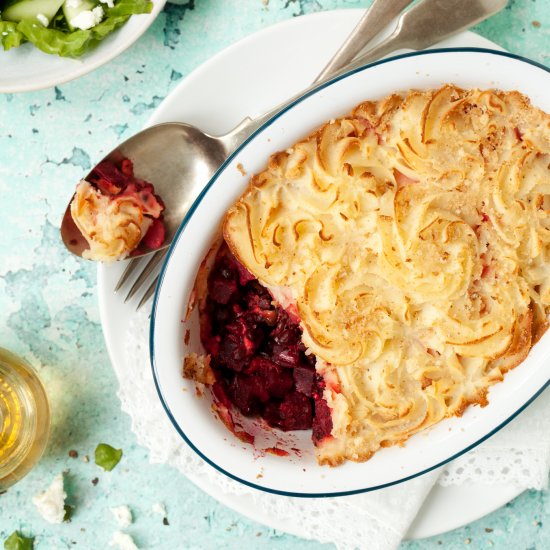 Black Lentil & Beetroot Pie