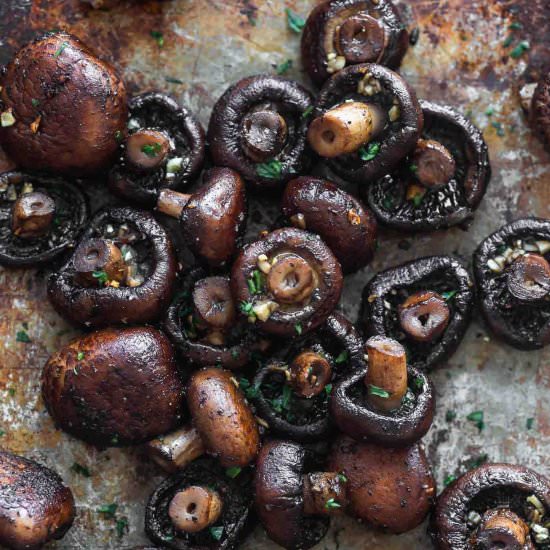 Brown Butter Roasted Mushrooms