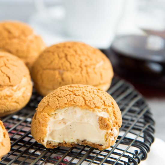 Salted Caramel Choux au Craquelin