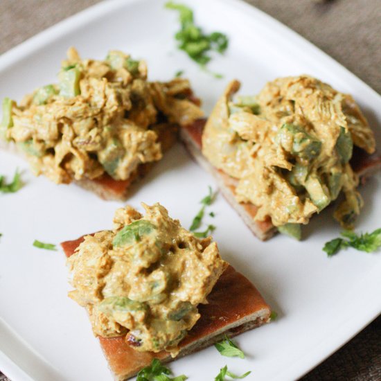 Curry Chicken Salad, Crispy Pita