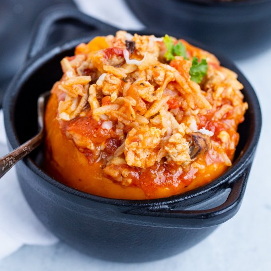 Ground Turkey-Stuffed Bell Peppers