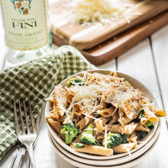 Parmesan Chicken Broccoli Pasta