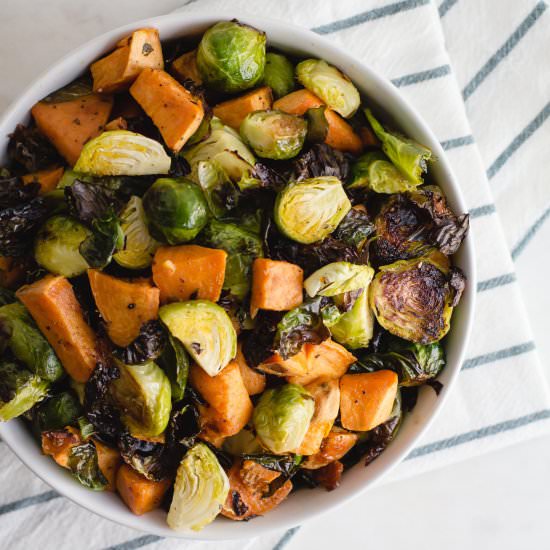 Sweet Potatoes + Brussels Sprouts