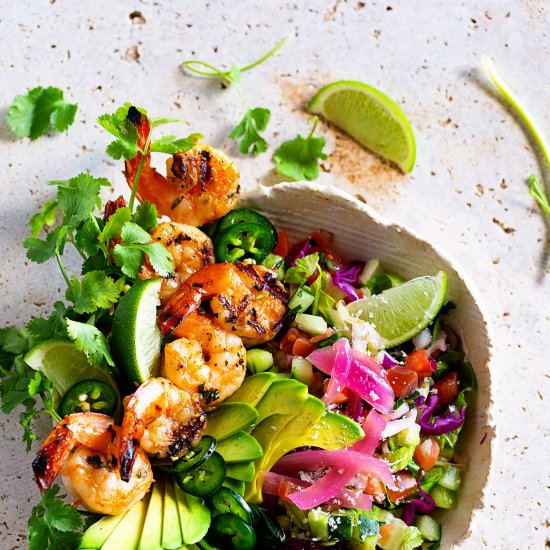 Grilled Shrimp Taco Bowl