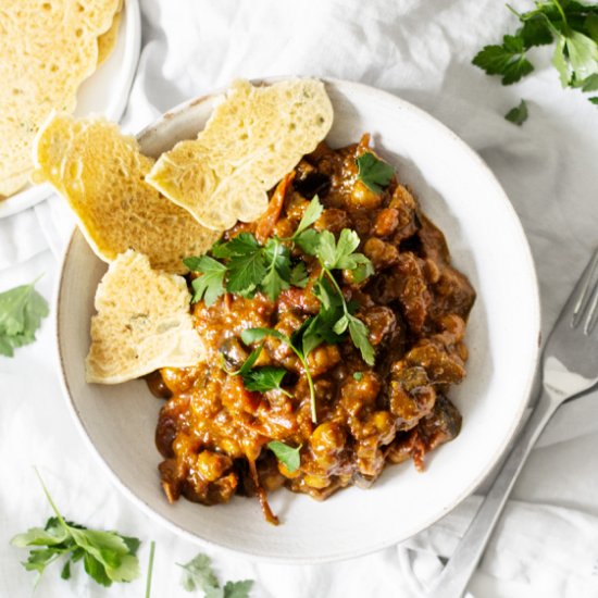 Eggplant Chickpea Curry