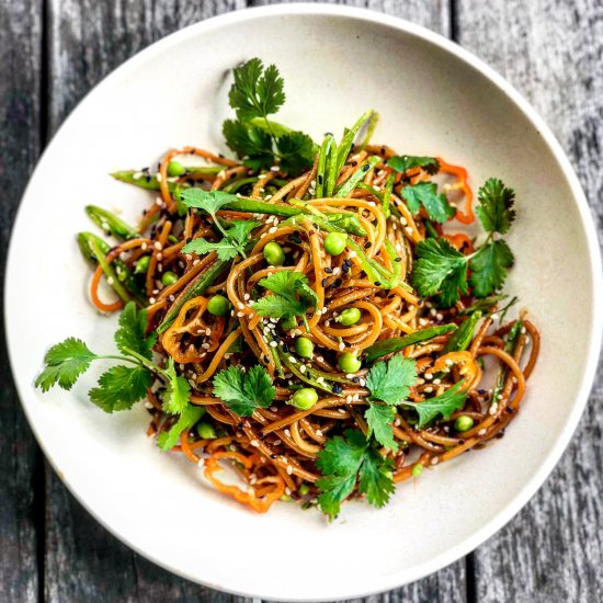 asian noodles with prune sauce