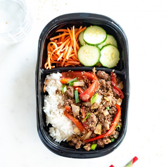 Meal Prep Asian Beef Bowls