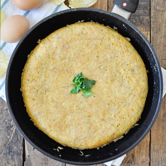 15 Minute Spanish Potato Omelette