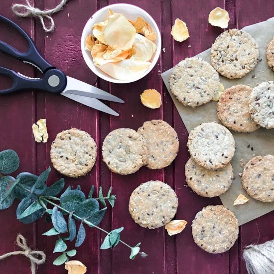 Salted biscuits with cereals