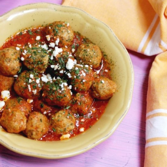 Indstant Pot Greek Meatballs