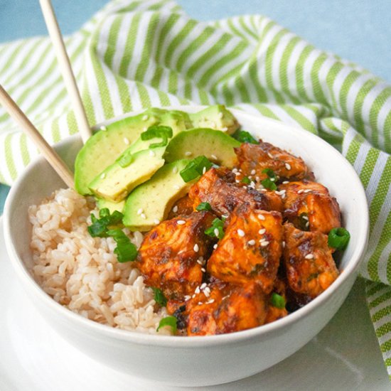 Baked Salmon Bowls