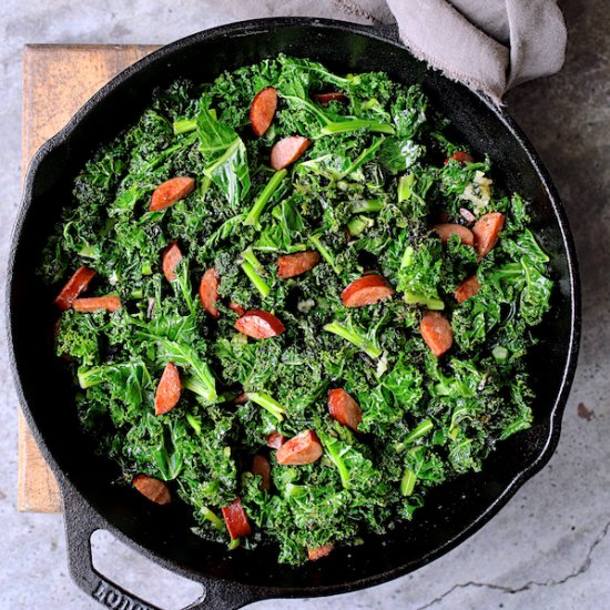 Sauteed Kale w/Andouille Sausage