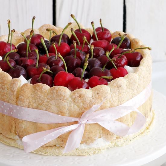 Cherry Charlotte Cake